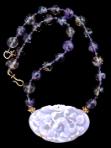 C3592 alt lavender jade dragon, faceted ametrine necklace
