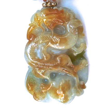 C3871 -2  jade dragon, jade necklace