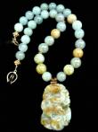 C3871 alt jade dragon , jade beaded necklace