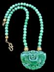 C3921 alt jade bat lock, natural jade necklace