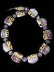 C3941 Shell and cape amethyst necklace
