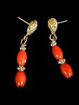enhanced coral drop earrings