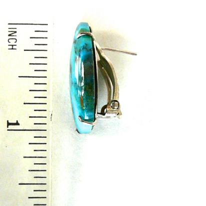 CE4394 5 Peruvian opal french clip earrings
