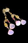 CE4805 alt pink chacedony drop earrings