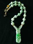 C2858 alt jade dragon carved jade necklace