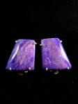 CE2797 alt sugalite and silver french clip earrings