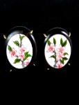 CE4157 Mammoth ivory flower button earrings