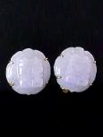 CE4552 alt lavender jade double happiness, french clip earringg