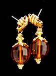 CE2482 alt Faceted Baltic amber post earrings