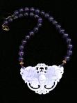 C3638 alt Lavender Jade Butterfly, Amethyst Necklace