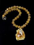 C2633-alt golden jade fo dogs, faceted citrine necklace