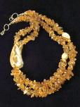C3291 alt, jade dragon citrine necklace